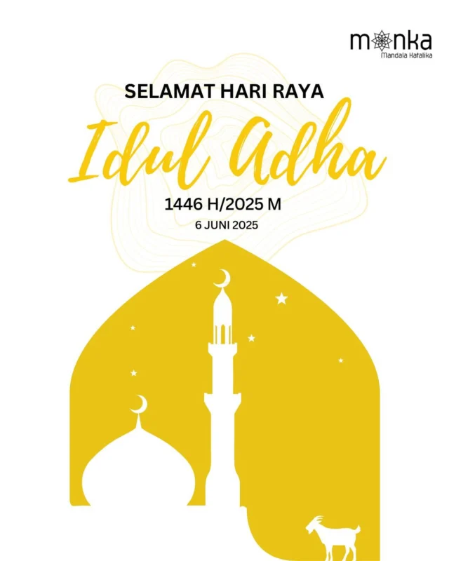 Selamat Raya Idul Adha 10 Dzulhijjah 1446 H 🌙 #temanmanka

Semoga semangat pengorbanan, keikhlasan dan cinta kasih senantiasa menyatukan kita semua. 

#manka #mandalakatalika #iduladha #iduladha1446H #ngo #jakarta #indonesia